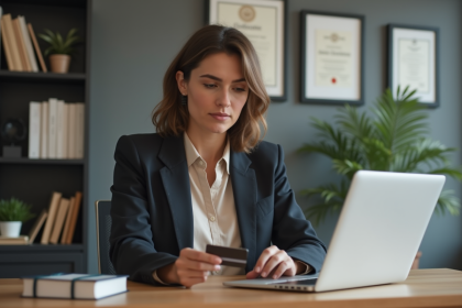 Femme professionnelle en bureau moderne et organis&eacute;